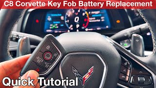 2020 - 2024 Chevrolet C8 Corvette key fob battery replacement