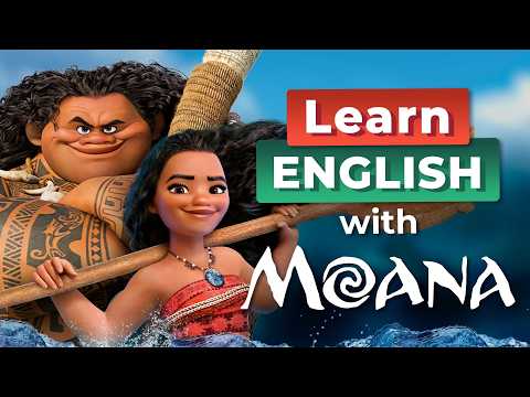 Learn ENGLISH with MOANA — Maui Tries to Steal Moana's Canoe