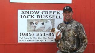 Jimmy and His New Jack Russell Terrier from Snow Creek in Amite, LA