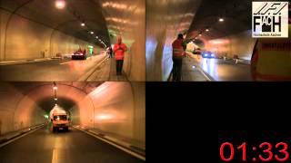 preview picture of video 'Fahrender Brand in Tunnel'