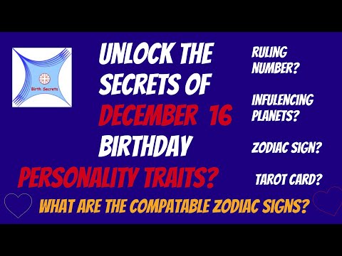December 16 birthday personality & compatibility #zodiac #astrology #numerology #tarotcard #planets