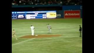 Toronto Blue Jays Home Game 2 on April 10  VS Boston Red SOX YOLO Streaker streaks into the game.