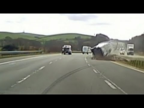 Camper van driver crashes on M6