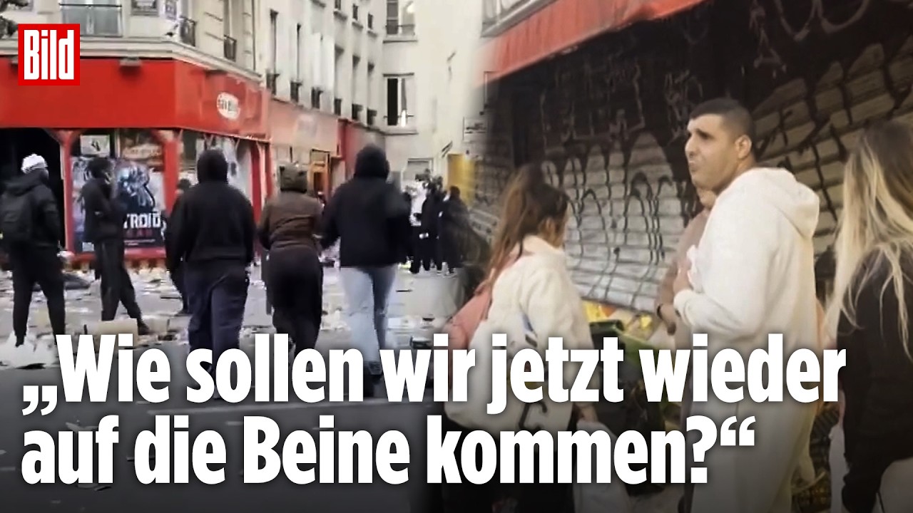 PLÜNDERUNGEN IN FRANKREICH: Ladenbesitzer in Paris stehen vor den Trümmern ihrer Existenz