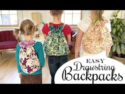 EASY Lined Drawstring Backpack Tutorial