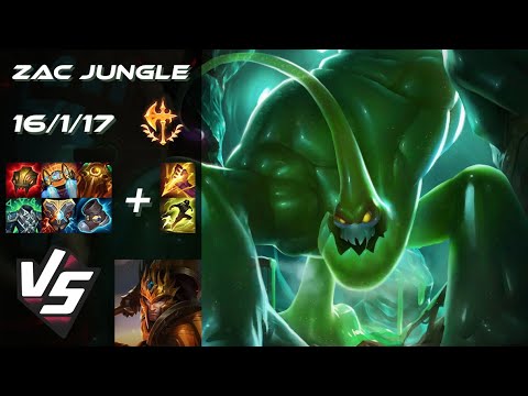 JUNGLE Zac vs Jarvan IV - NA Grandmaster Patch 25.21