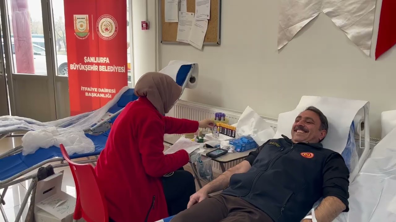 ŞANLIURFA İTFAİYESİ KAN BAĞIŞINDA TEK YÜREK OLDU