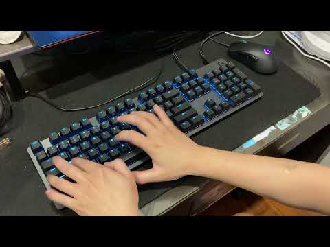 Logitech G512 Carbon typing test ASMR | GX Brown tactile