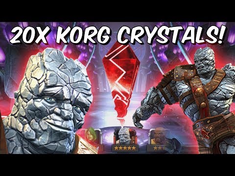 20x 5 Star Korg & Heimdall Featured Crystal Opening! - Marvel Contest Of Champions