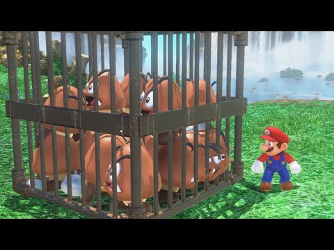 Testing 100+ Goombas in Jail in Super Mario Odyssey