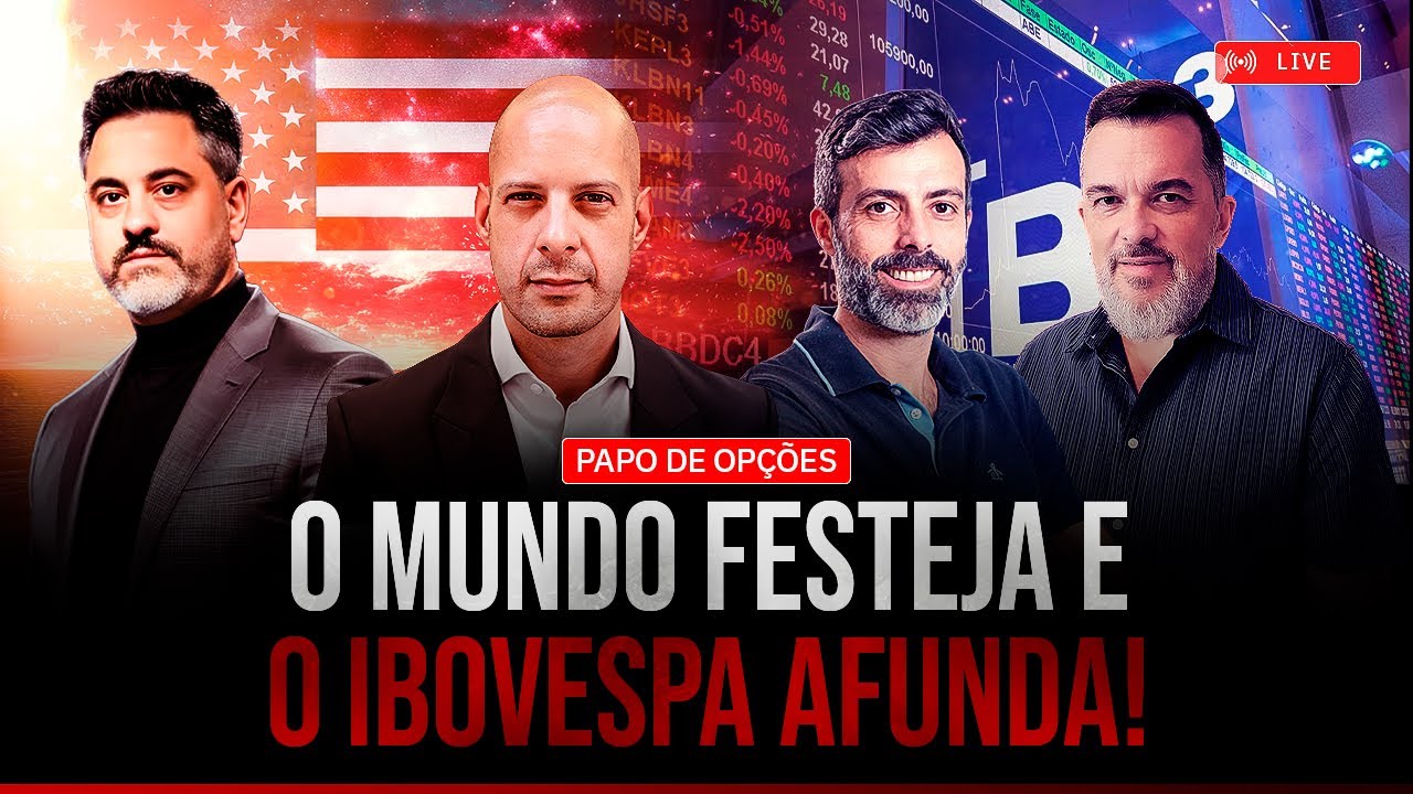 O mundo festeja e o ibovespa afunda!📉🚨Como ganhar com as Opções?💰Papo de Opções