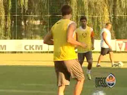 Eduardo Da Silva's first training with Shakhtar