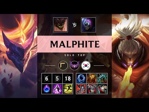 Malphite Top vs Jax - KR Master Patch 25.21
