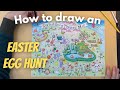How To Draw An Easter Egg Hunt Map Fun Spring Art Tutorial For Kids Teachers