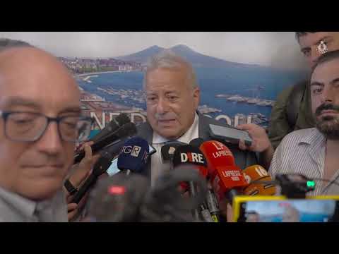 Il presidente Manfredi in conferenza stampa pre Italia-Svezia