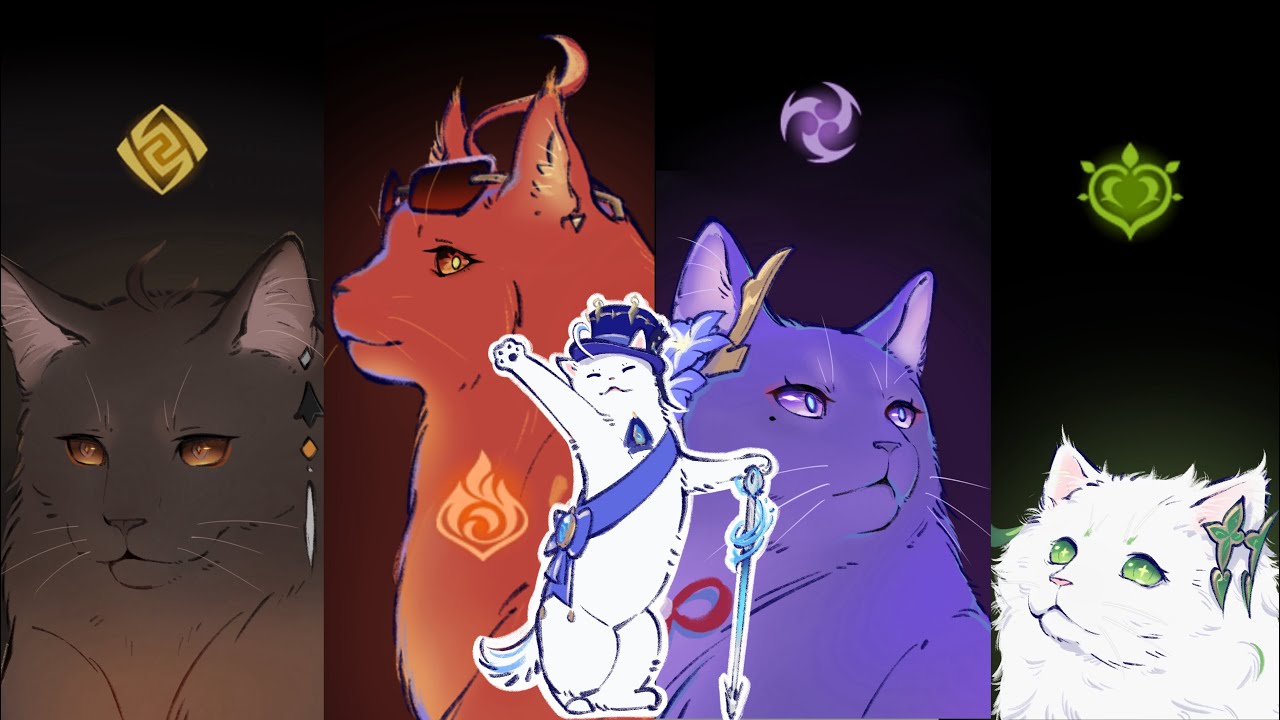 What if archons are all cats? (#standwithmavuika #genshinvideo #genshinfanart)