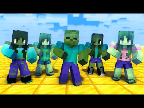 MONSTER SCHOOL : ZOMBIE FAMILY DANCE JOANA MEME - MINECRAFT ANIMATION