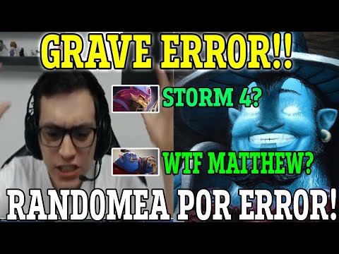 🤣FULL RISAS!🤣MATTHEW SE EQUIVOCA Y RANDOMEA POR ACCIDENTE! TERMINA SUPPORTEANDO CON UN STORM! DOTA 2