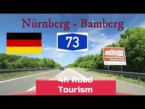 Driving Germany: A73 Nuremberg - Bamberg - 4k scenic drive through Franconia