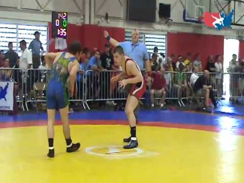 FILA Junior Greco-Roman Final 55kg Match 1 - Jesse Thielke vs. Tyler Cox