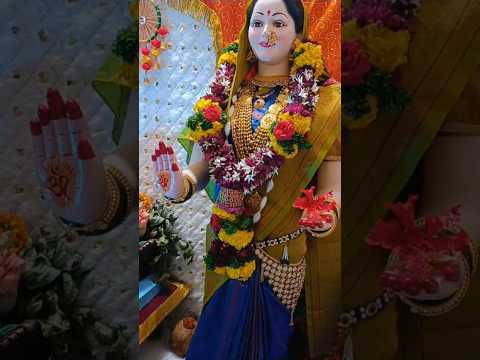 Gauri Decoration / गौरी सजावट #mahalakshmi #ganpatidecoration #ganpati #decoration #ytshort #devi
