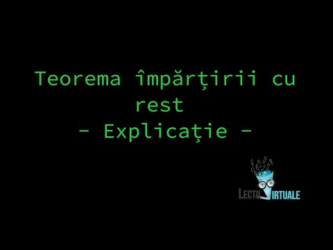 Teorema împărțirii cu rest - Noțiuni teoretice | Lectii-Virtuale.ro