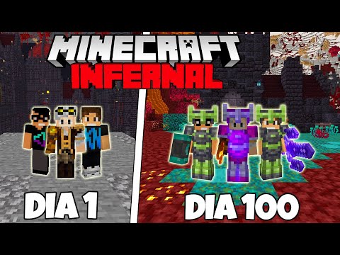 SOBREVIVI 100 DIAS NO MINECRAFT INFERNAL EM TRIO - O FILME
