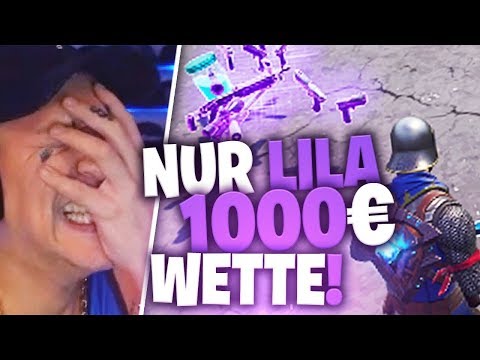 Only lila items Challenge | 1000€ Wette | Fortnite | Spontanablack
