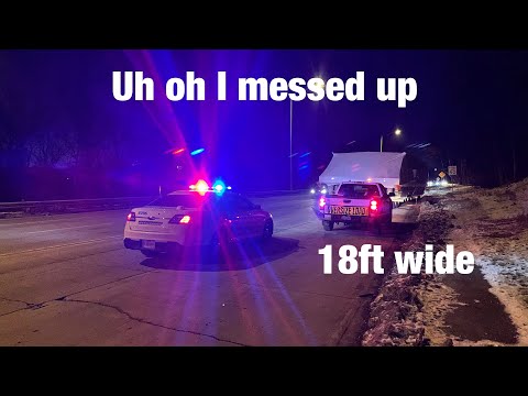 PULLED OVER while Hauling the Worlds Biggest Pontoon Boat!!