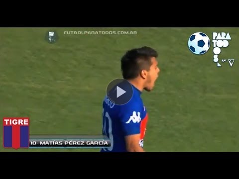 Gol de Pérez García. Tigre 1 - Arsenal 1. Fecha 12. Torneo Inicial 2013. Fútbol Para Todos
