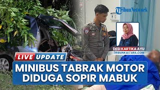 Detik-detik Avanza Tabrak Motor di Depan Kebun Raya Bundayati, Mobil Terperosok ke Semak-semak