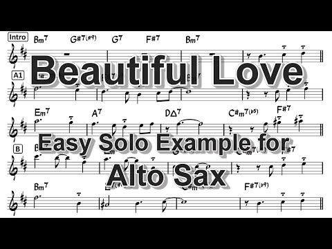 Beautiful Love - Easy Solo Example for Alto Sax