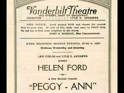 Frank Black Orch., Franklyn Baur - A Tree In The Park (1927)