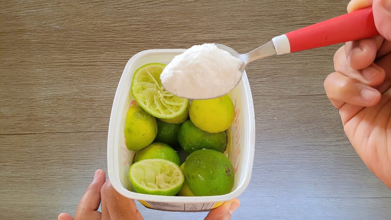 MORRIA E NÃO SABIA: É só jogar bicarbonato na casca de limão e parei de gastar meu dinheiro