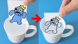 Rainbow Friends BLUE But the COLORS are MISSING?! 😱 2 Paper Craft Trick Ideas
