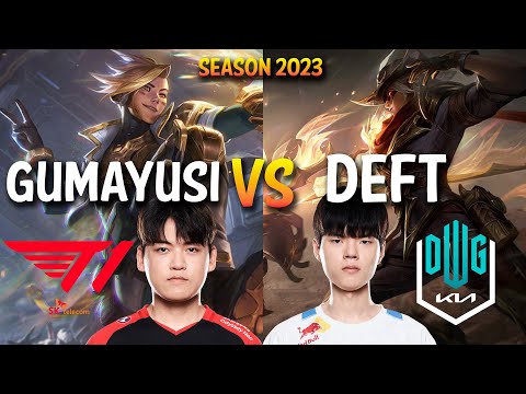 T1 Gumayusi vs DK Deft - Gumayusi EZREAL vs VARUS ADC - KR Ranked
