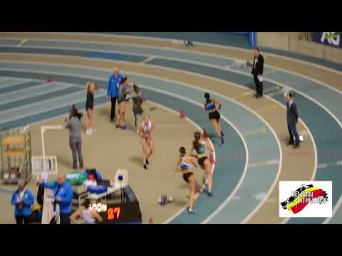 LBFA Belgian athletics indoor championships 400m women Heats 3/4