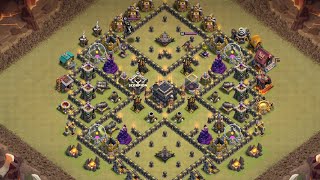 【クラクラ】ヤツデさんのクイヒーバルキリーラッシュ TH9全壊