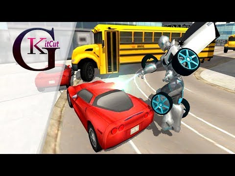 Flying Car: Robot Flight Drive Simulator Game Play | Best Car Racing App For Android