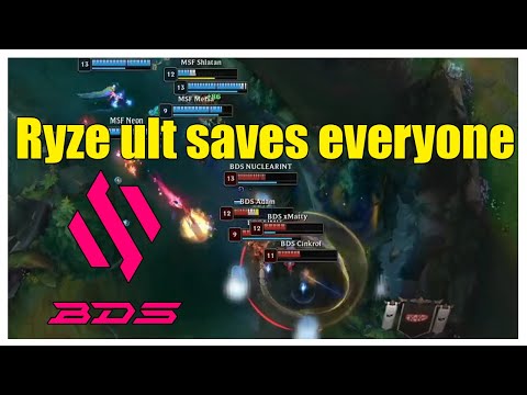 5 man ryze ult saves everyone on BDS (MSF vs BDS)