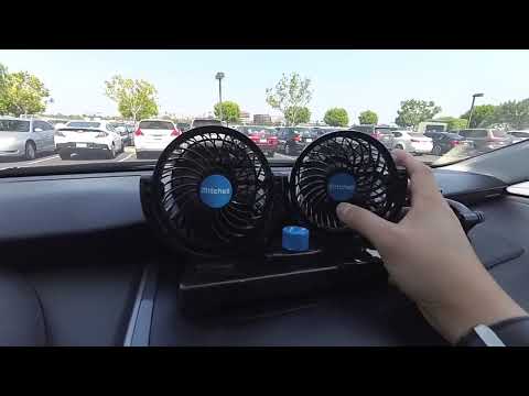 Sysrion dual heads car fan demo