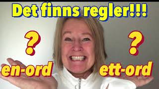 En eller ett? - Det finns regler! - Svenska med Marie - genus på svenska ord