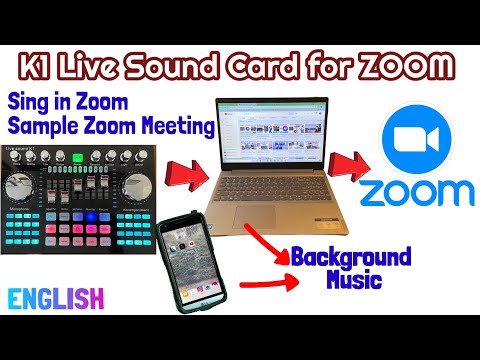 K1 Live Sound Card to Laptop/Computer for ZOOM - Music from Laptop/Phone