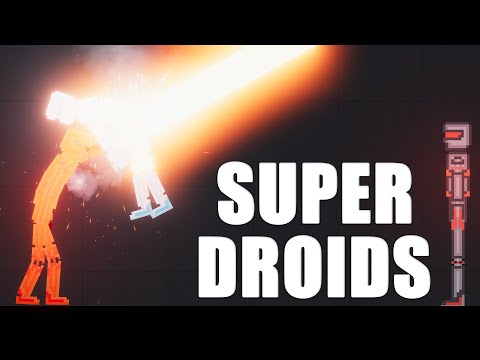 Powerful Super Droids Fight Each Other In People Playground