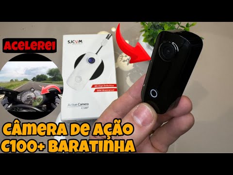 TESTEI A CÂMERA DE AÇÃO C100+ BARATINHA QUE COMPREI NO ALIEXPRESS - QUASE ATROPELEI UMA MOÇA
