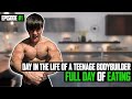 Day In The Life Of A Teenage BodyBuilder | Full Day Of Eating
