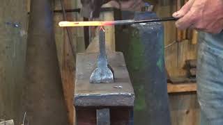Blacksmith forged hooks for hanging fireplace tools
