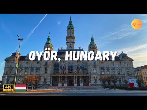 Györ, Hungary 4K Winter City Walking Tour - with Captions