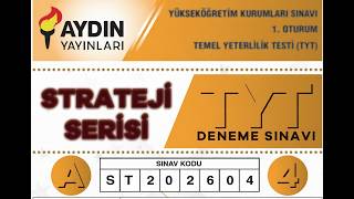 Aydın Yayınları Strateji serisi Tyt-4 Geometri Çözümü