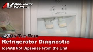 Whirlpool Refrigerator Repair - Ice Will Not Dispense - Dispenser Bracket